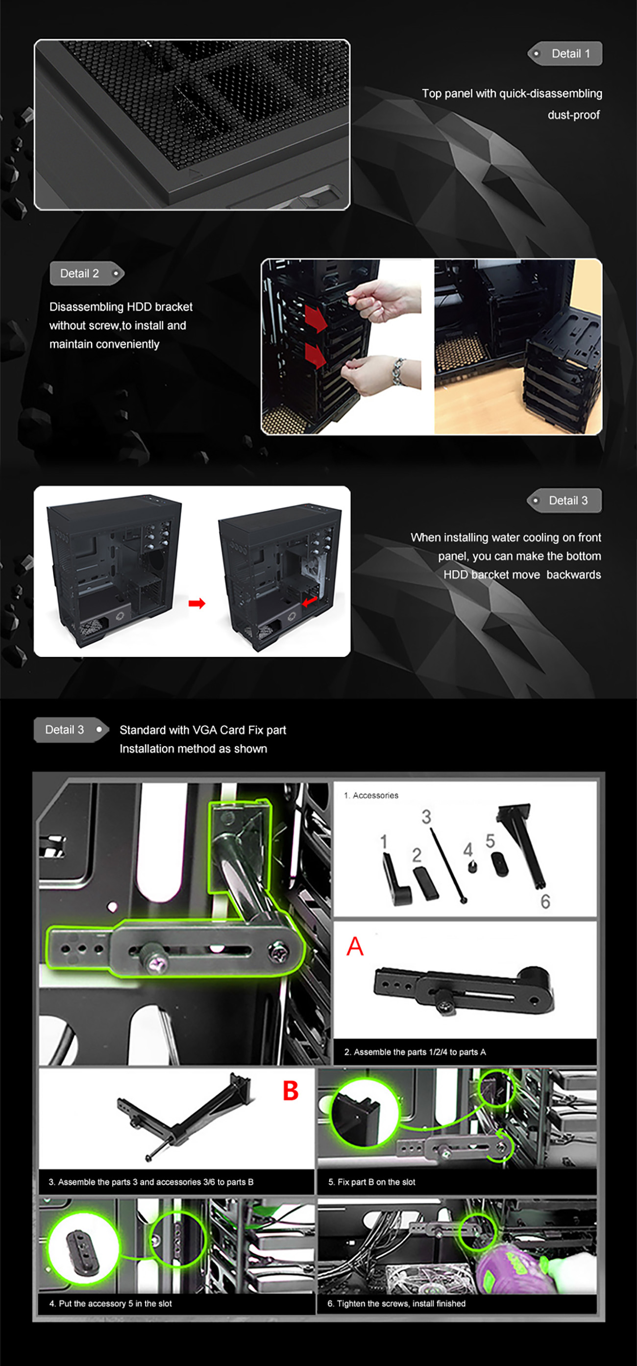 GAMEMAX Master TG Black Tempered Glass Full Tower Computer Case